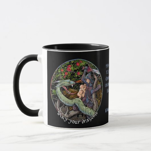 Töten Sie Ihr Dragons.Personalized Geschenk. Tasse (Links)
