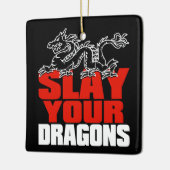 TÖTEN Sie IHRE DRACHEN, Geschenk für Fans Keramikornament (Links)