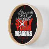 TÖTEN Sie IHRE DRACHEN, Geschenk für Fans Wanduhr (Winkel)