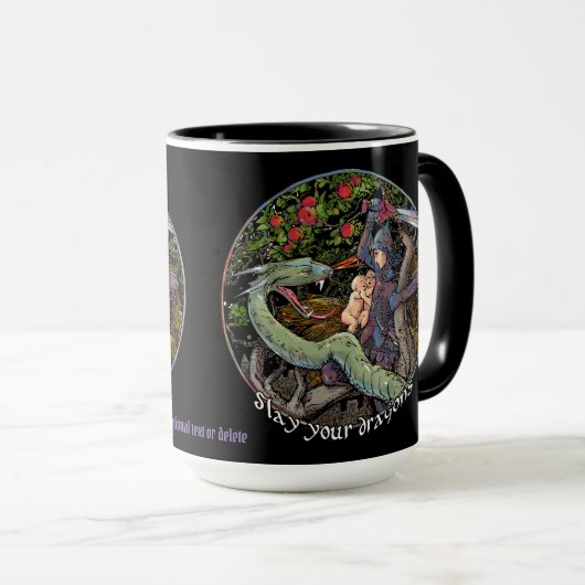 Töten Sie Ihre Drachen, Zitatlektionen Jordaniens Tasse (VorderseiteRechts)