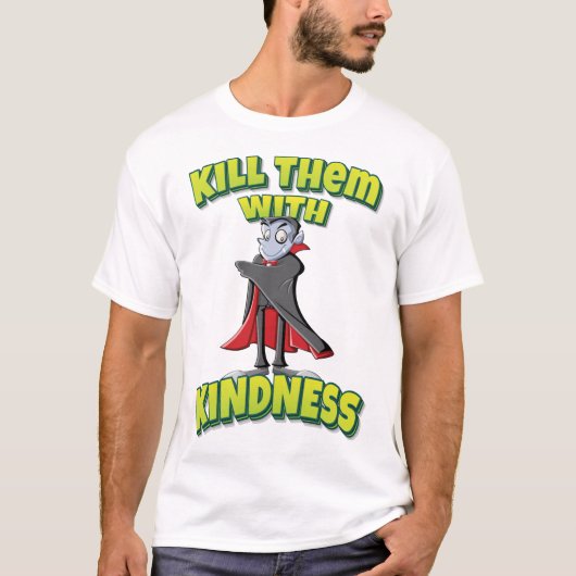 Töten Sie sie mit freundlichem Vampir-Cartoon T-Shirt (Vorderseite)