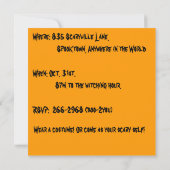 Totenbaum bei einer Orangen Beängstigenden Sky Ein Einladung (Rückseite)