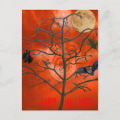 Totenbaum unter einer Orange Beängstigend Sky Post Postkarte (Vorderseite)
