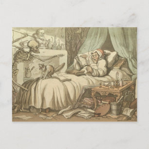 Totenbett Postkarte
