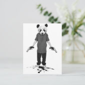 Tötender Panda Postkarte (Stehend Vorderseite)