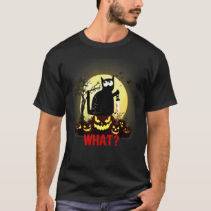 Tötendes Halloween Gruselige Mond Schwarze Katze M T-Shirt