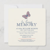 Totenfeind Korallencreme-Schmetterling-Foto Einladung (Vorderseite)