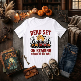Totenfest beim Lesen von Halloween Tri-Blend Shirt