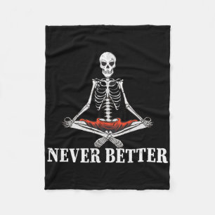 Totenfrau-Schädel-Niemals-Besser-Skelett-Halloween Fleecedecke