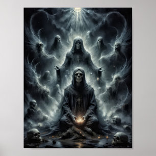 Totengeister-Adepten beten für Beute Poster