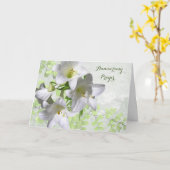 Totenjubiläum - Blume und Gebet der Weißen Lilie Karte (Gelbe Blume)