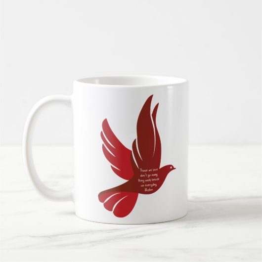 Totenjubiläumsministerin - Ort des Todes und Jahre Kaffeetasse (Links)