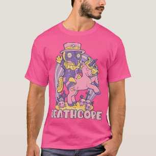 Totenkern-Sarcastic-Plague-Doktor auf Unicorn-Meta T-Shirt