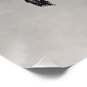 Totenkopf an Krähen Poster (Ecke)