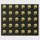 Totenkopf aus Gold Geschenkpapier (Flach)