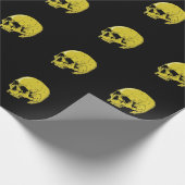 Totenkopf aus Gold Geschenkpapier (Ecke)