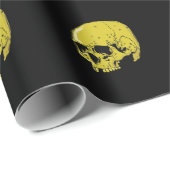Totenkopf aus Gold Geschenkpapier (Rolleneckpunkt)