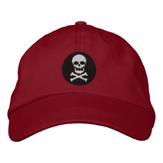 Totenkopf Bestickte Mütze Kappe (Vorderseite)