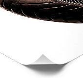 Totenkopf Biker mit Handgruss Poster (Ecke)