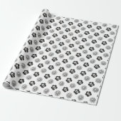 Totenkopf Blumen Geschenkpapier (Ungerollt)