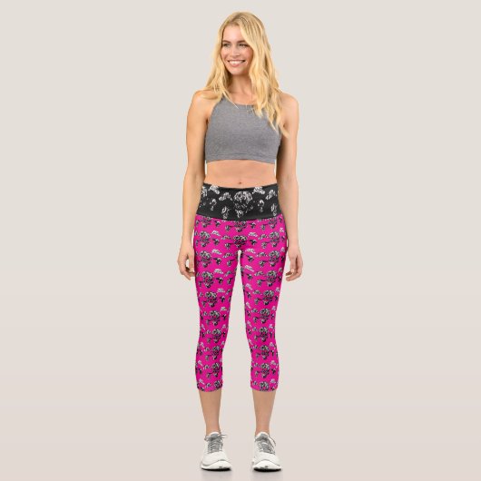 Totenkopf  capri leggings (Vorderseite)