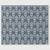 Totenkopf-Damask Geschenkpapier (Flach)
