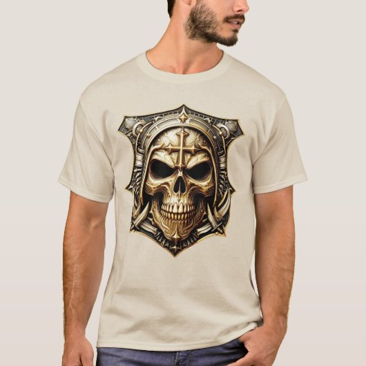 Totenkopf Deathmetal Metaldesign T-Shirt (Vorderseite)