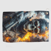 Totenkopf des Verderbens Golfhandtuch (Horizontal)