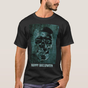 Totenkopf-Design. Frohes Halloween T-Shirt