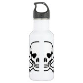 Totenkopf Edelstahlflasche (Rückseite)