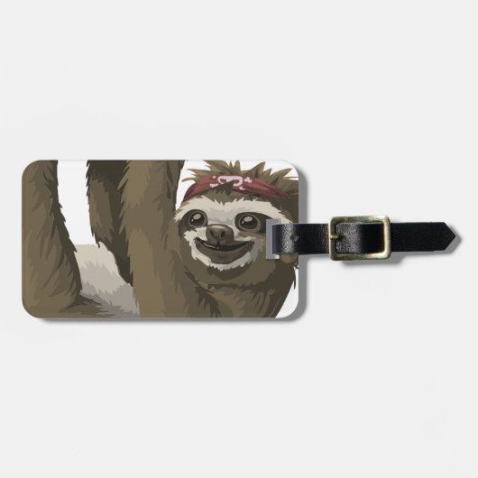 Totenkopf Faultier Gepäckanhänger (Vorderseite horizontal)