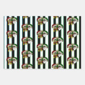 Totenkopf Frau Mann Weihnachten Rose Mütze Bart Geschenkpapier Set (Vorderseite 2)