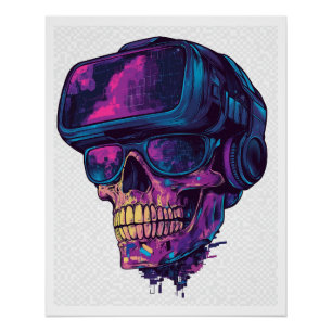 Totenkopf-Gamer-Modus Poster