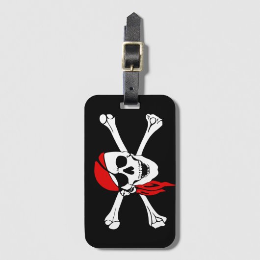 Totenkopf Gepäckanhänger (Vorderseite Vertikal)