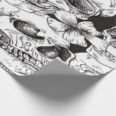 Totenkopf Geschenkpapier (Ecke)