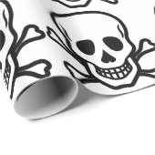 Totenkopf Geschenkpapier (Rolleneckpunkt)