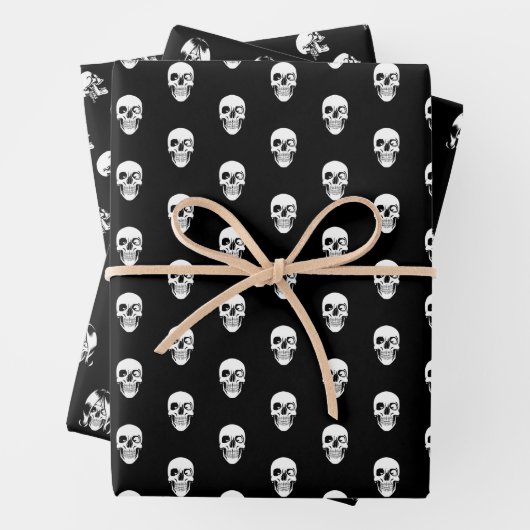 Totenkopf-Geschenkpapier Geschenkpapier Set (Beispiel)