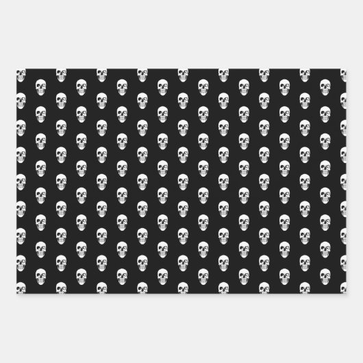 Totenkopf-Geschenkpapier Geschenkpapier Set (Vorderseite)