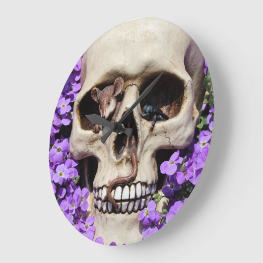 Totenkopf - Gothic / Wanduhr (Winkel)