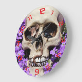 Totenkopf - Gothic / Wanduhr (Winkel)