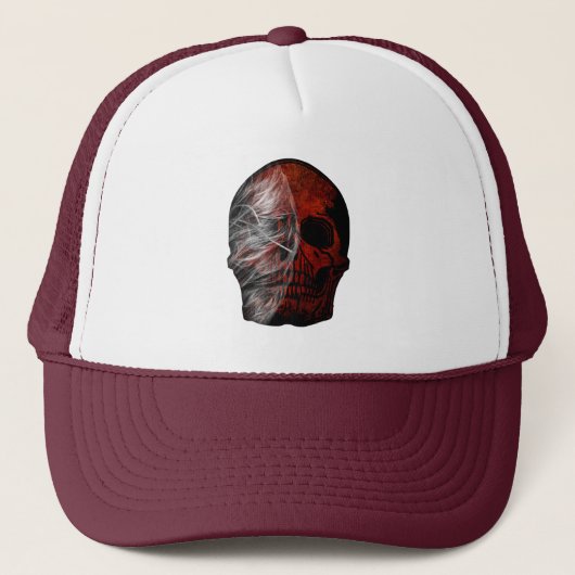 TOTENKOPF-GRAFIKDESIGN TRUCKERKAPPE (Vorderseite)