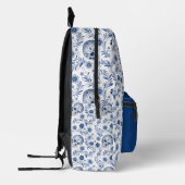 Totenkopf-Gzhel-Muster personalisierter Rucksack (Links)