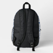 Totenkopf-Gzhel-Muster personalisierter Rucksack (Rückseite)