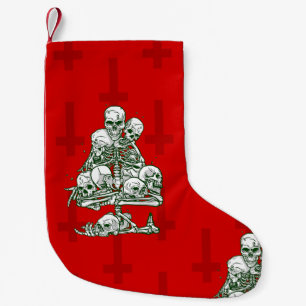 Totenkopf hässlicher Weihnachtsbaum Skelett gotisc Kleiner Weihnachtsstrumpf
