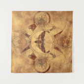 Totenkopf Hawkmoth heilige Geometrie-Digital-Kunst Wandteppich (Vorderseite (Horizontal))