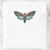 Totenkopf-Hawkmoth Ovaler Aufkleber (Tasche)