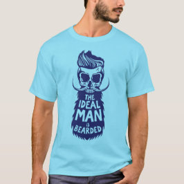 Totenkopf Hipster ideal man bearded ba T-Shirt