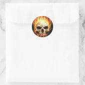 TOTENKOPF HORROR RUNDER AUFKLEBER (Tasche)