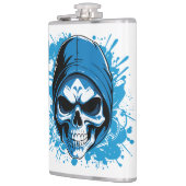 Totenkopf im Graffiti-Stil Flachmann (Links)