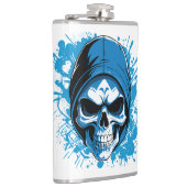 Totenkopf im Graffiti-Stil Flachmann (Rechts)